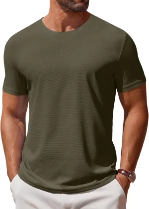 COOFANDY Men's T Shirt Short Sleeve Crew Neck T-Shirt Casual Summer Classic Basic Tee Shirts