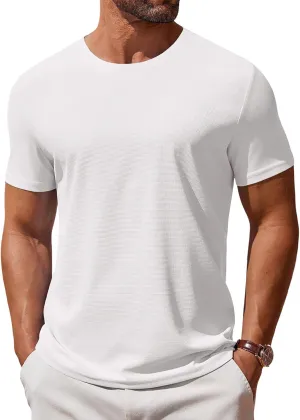 COOFANDY Men's T Shirt Short Sleeve Crew Neck T-Shirt Casual Summer Classic Basic Tee Shirts
