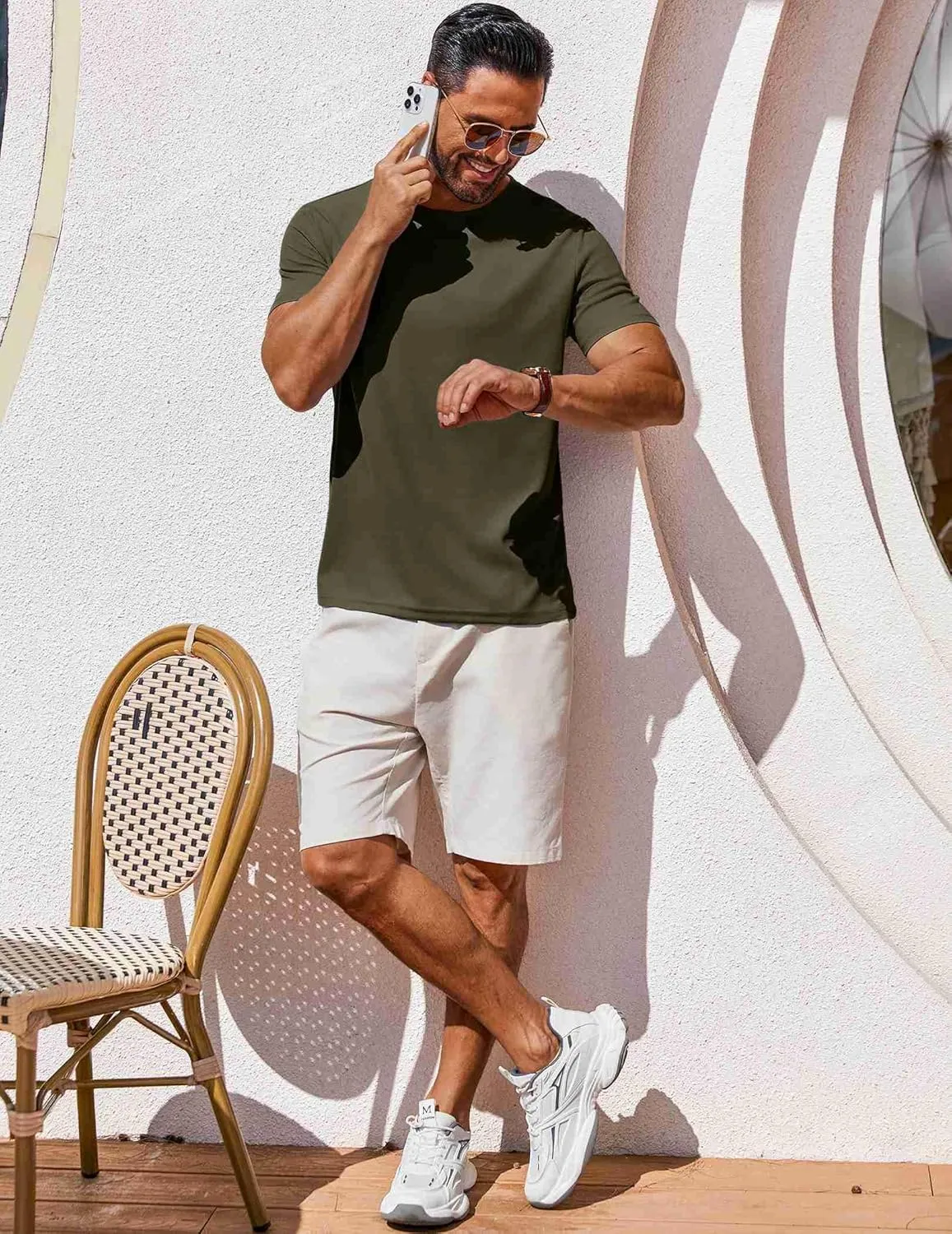 COOFANDY Men's T Shirt Short Sleeve Crew Neck T-Shirt Casual Summer Classic Basic Tee Shirts