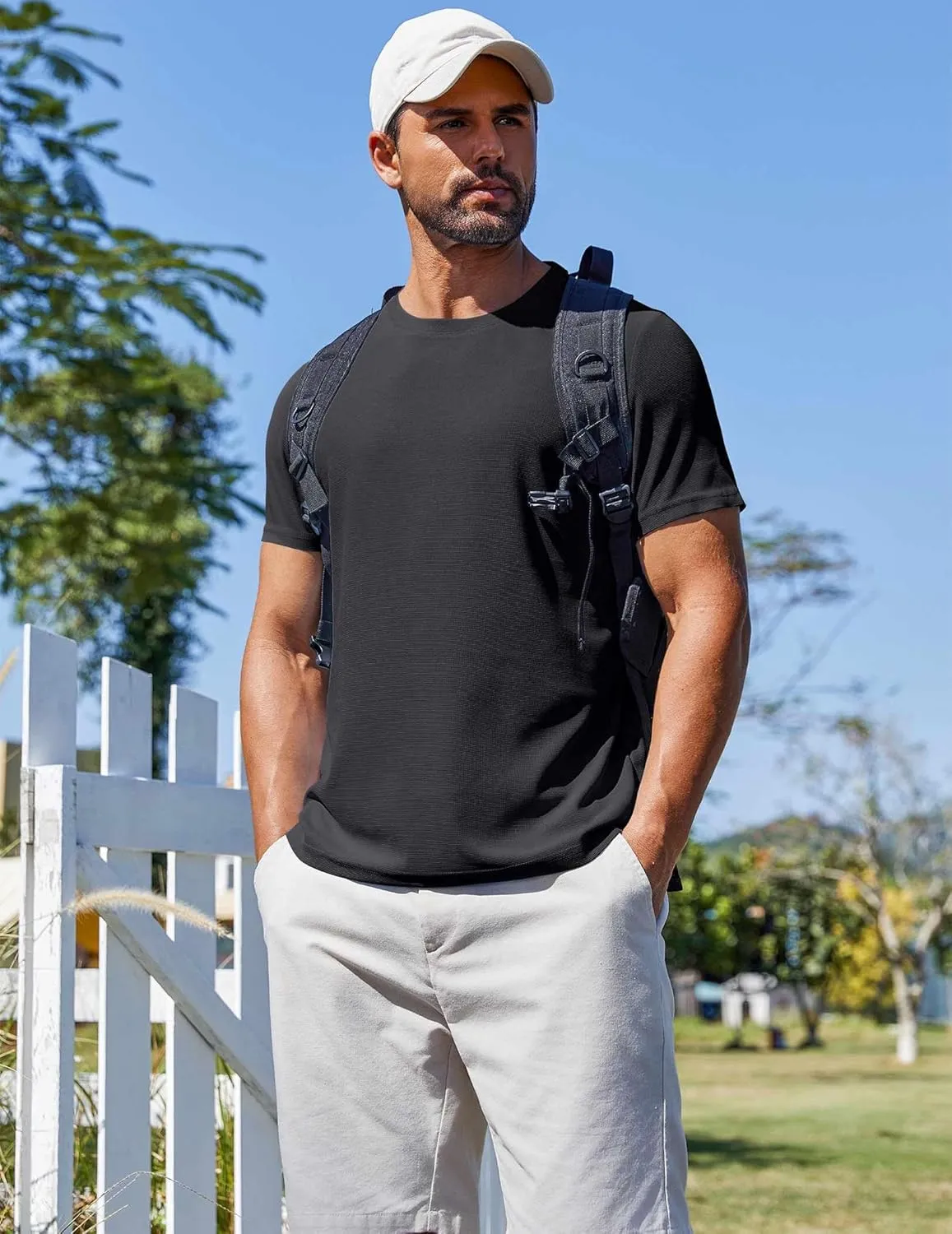 COOFANDY Men's T Shirt Short Sleeve Crew Neck T-Shirt Casual Summer Classic Basic Tee Shirts