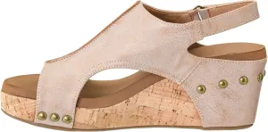 Corkys Footwear Womens Carley Wedges, Featuring Corkys EVA Foam Cushioned Insoles, A 2.5 Inch Heel, Lightweight For All Day Wear, And Hook And Loop Closure