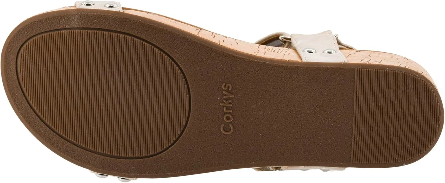 Corkys Footwear Women's Dont Tempt Me Strappy 2-Inch Wedge - Featuring Adjustable Comfort Straps, Soft Plush Cushioned Soles for Blissful Steps and All Day Wear