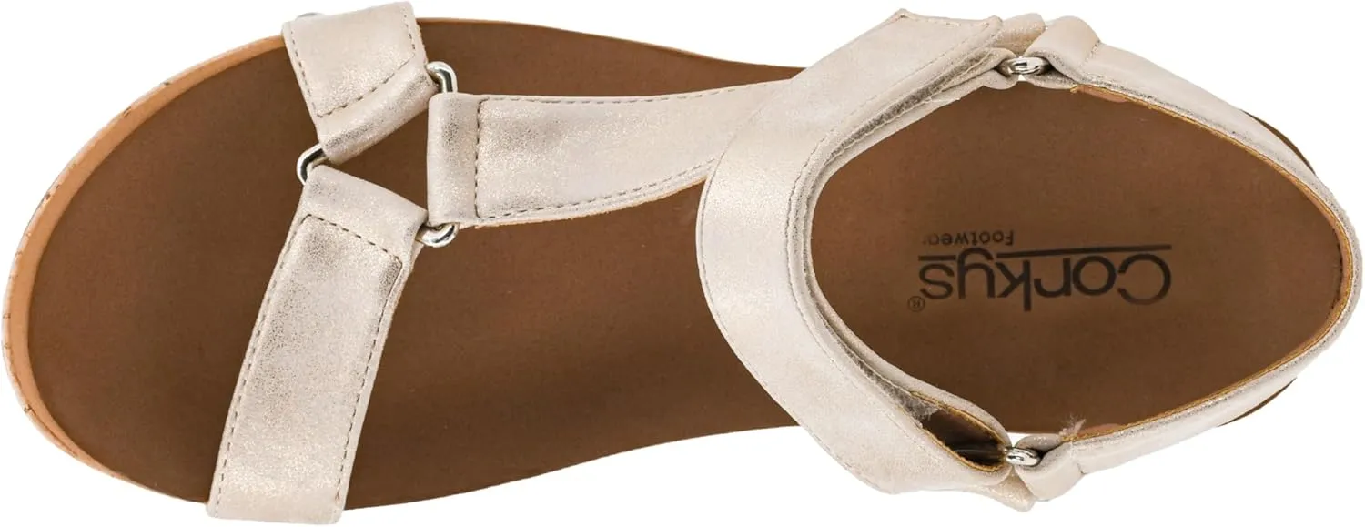 Corkys Footwear Women's Dont Tempt Me Strappy 2-Inch Wedge - Featuring Adjustable Comfort Straps, Soft Plush Cushioned Soles for Blissful Steps and All Day Wear