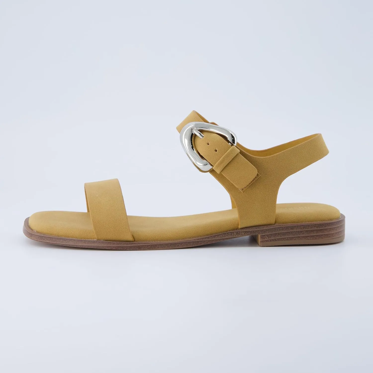 CUSHIONAIRE Cello Women's Ankle Strap Sandal With Cushioned Footbed and Adjustable Buckle