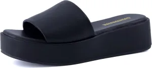 CUSHIONAIRE KUDOS Women’s Platform Sandals – Wedge Sandals for Women, Comfortable Slip-On Shoes, Dressy Summer Sandals with Cushioned Footbed