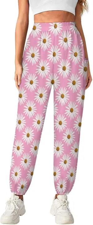 Daisy Print Yoga Bloomers Woman Hippie Harem Pant Lantern Pants Elastic Gym Leggings Loose Casual Sport Pants