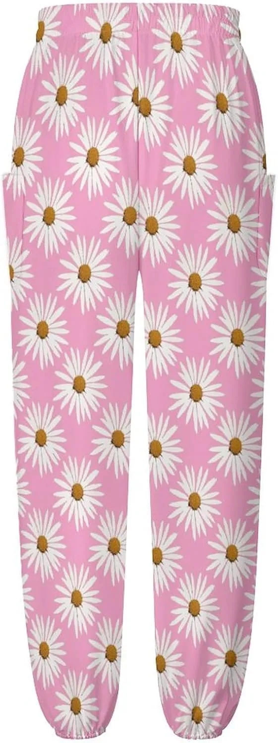 Daisy Print Yoga Bloomers Woman Hippie Harem Pant Lantern Pants Elastic Gym Leggings Loose Casual Sport Pants