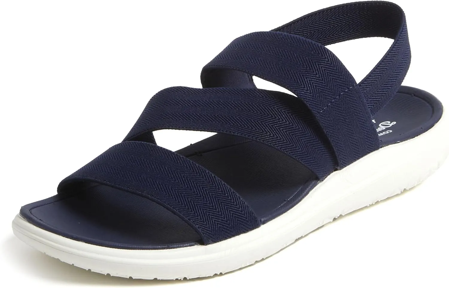 Dearfoams Women's Emilia Slip on Comfortable Cushioned Gore Lightweight Sandal Flat
