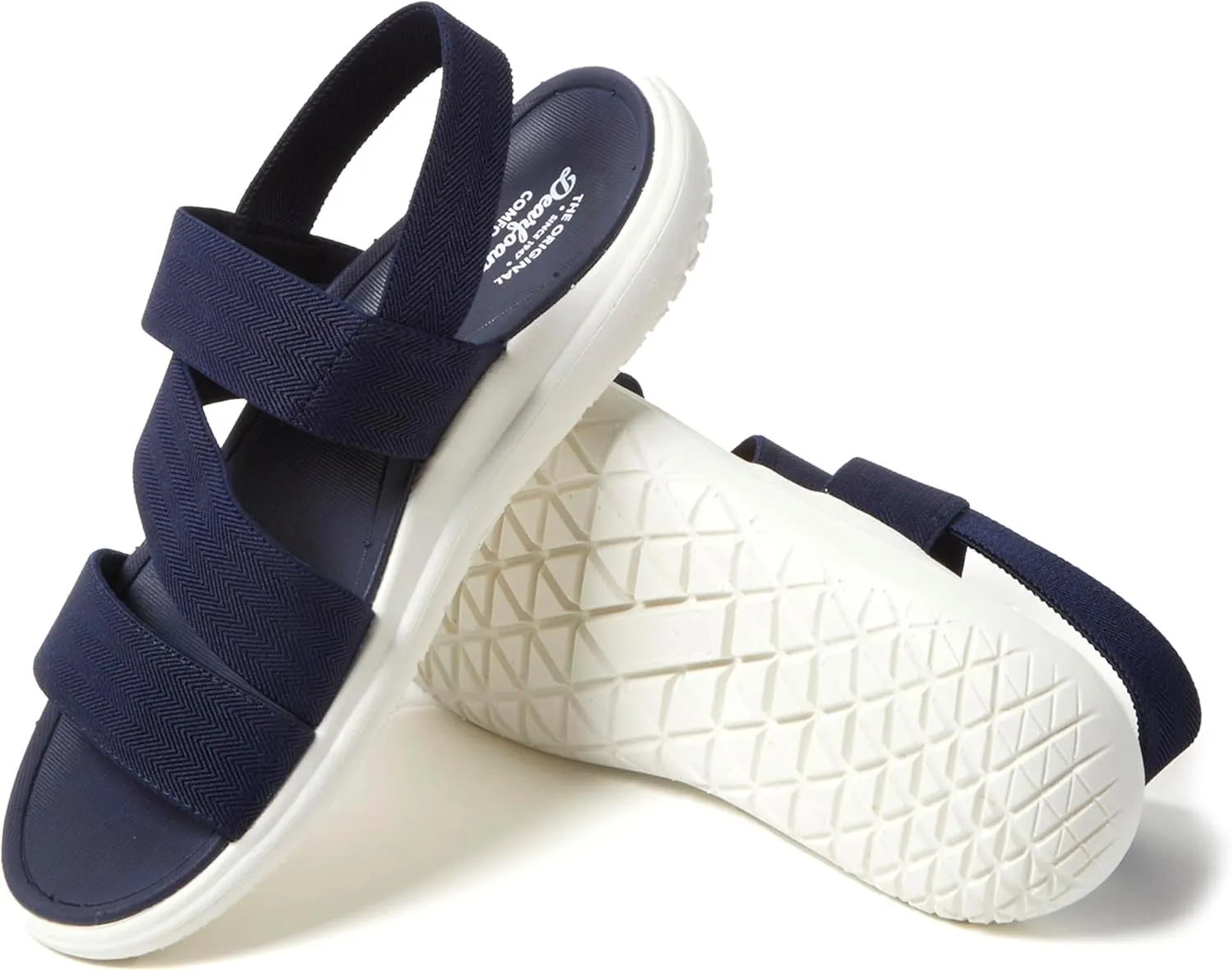 Dearfoams Women's Emilia Slip on Comfortable Cushioned Gore Lightweight Sandal Flat