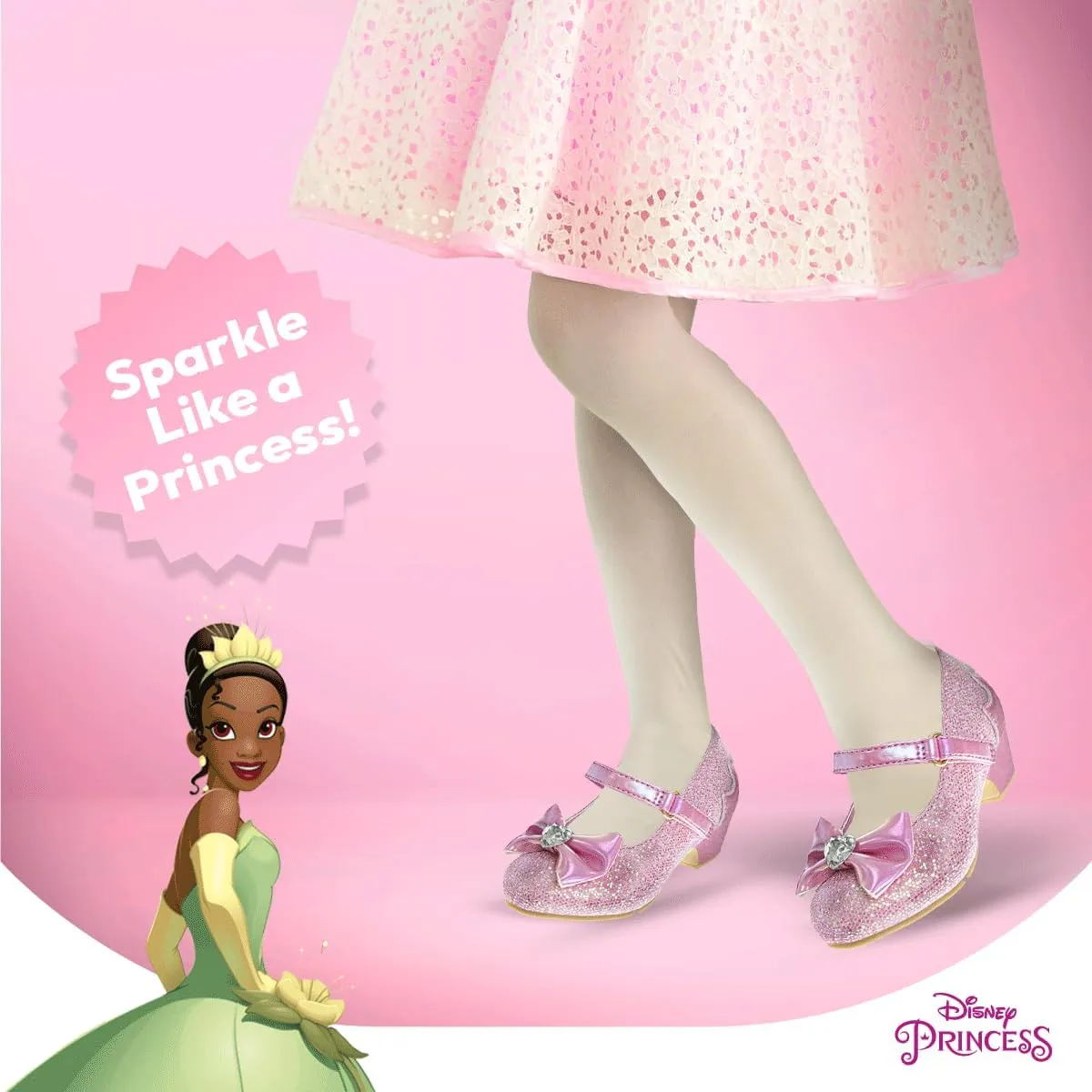 Disney Shoes - Girls Mary Jane Flat Pump Strap with Bow - Kids Character Princess Dress up Costume Flower School Party Flats Slip on - Toddler/Little Kid