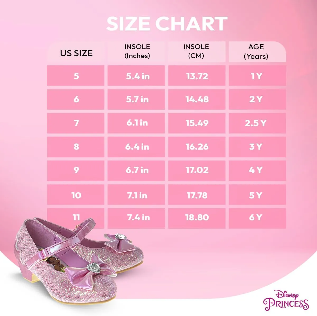Disney Shoes - Girls Mary Jane Flat Pump Strap with Bow - Kids Character Princess Dress up Costume Flower School Party Flats Slip on - Toddler/Little Kid