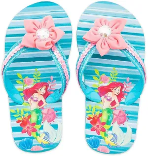 Disney The Little Mermaid Ariel and Flounder Flip Flops for Girls