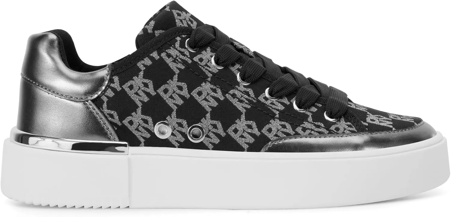 DKNY Women's Bradley Logo Platform Lace Up Sneaker