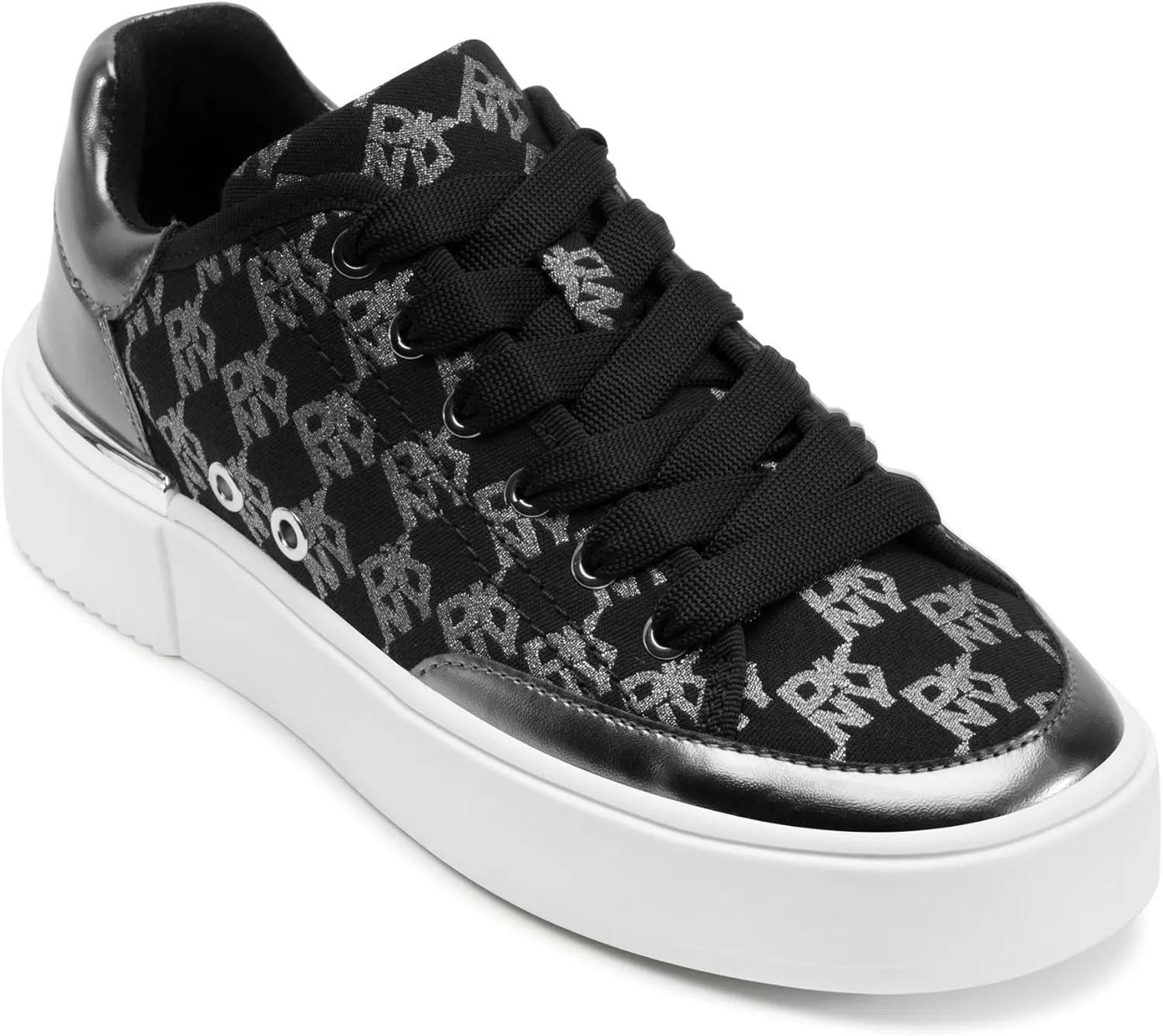 DKNY Women's Bradley Logo Platform Lace Up Sneaker