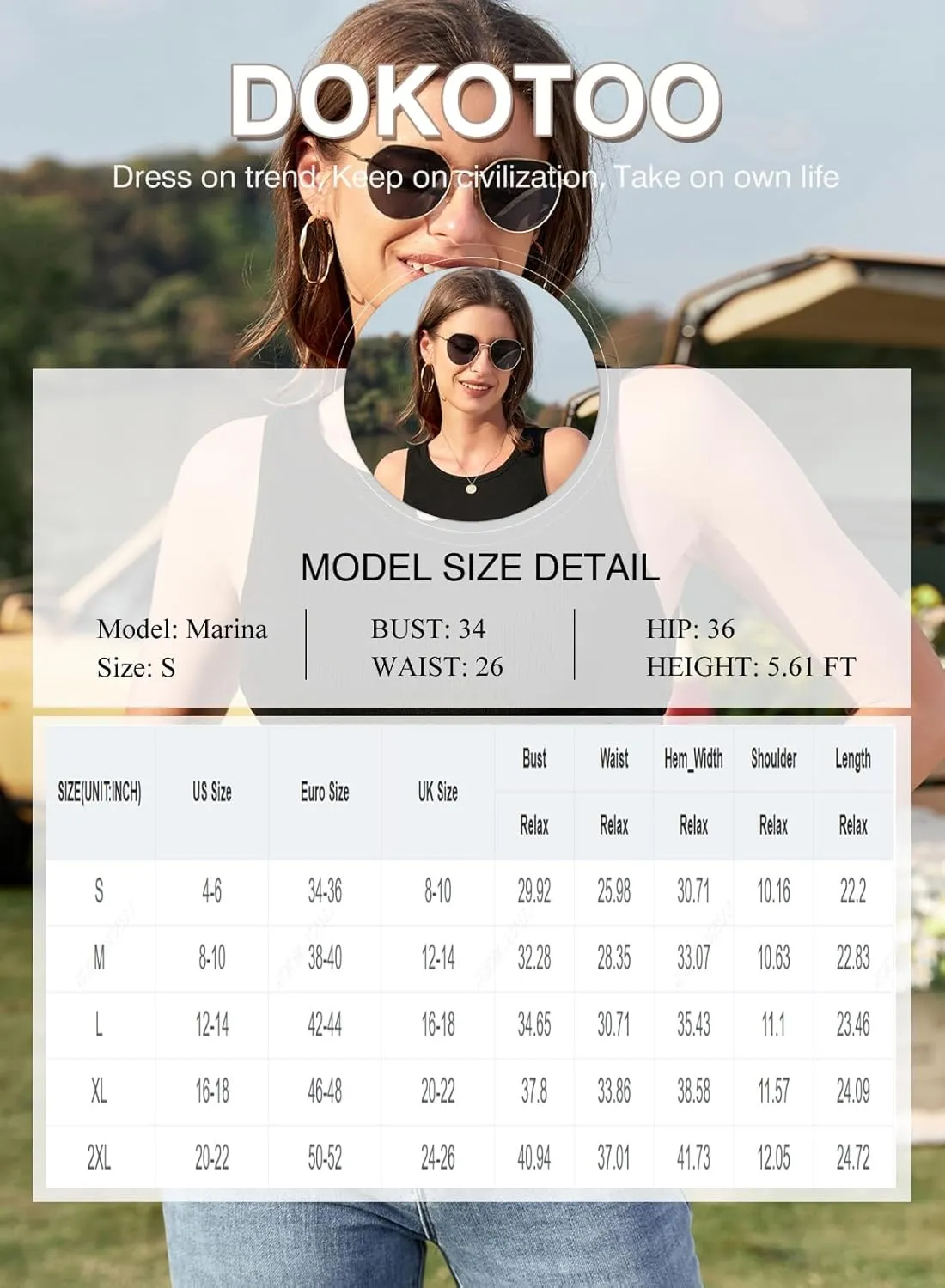 Dokotoo Womens Tank Tops Summer Sleeveless High Neck Ribbed Knit Slim Fitted Blouse Side Ruched Basic Tees Shirts