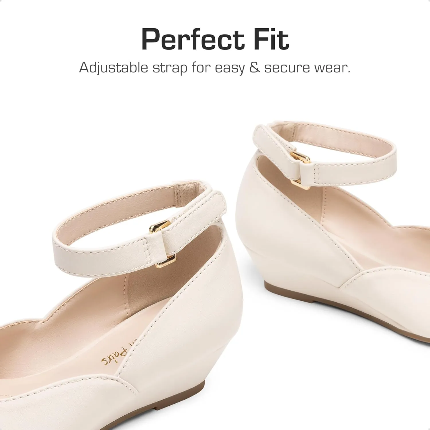 DREAM PAIRS Girls Dress Shoes Low Wedge Heels Ankle Strap Wedding Flower Party Pump for Toddler Little Big Kid