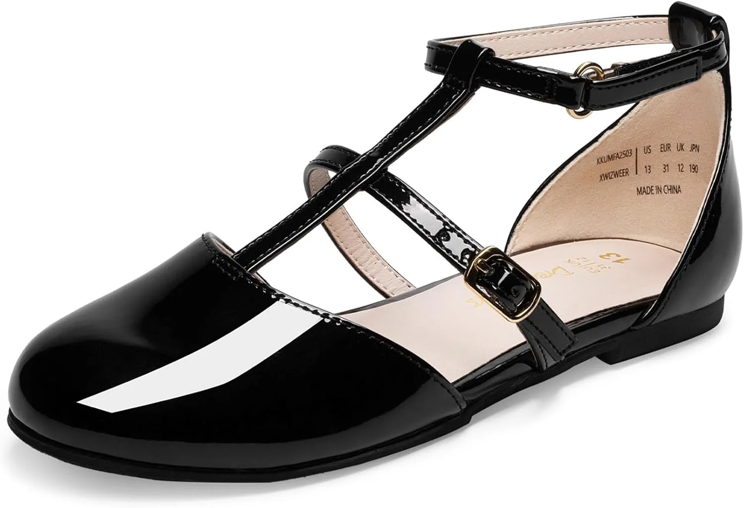 DREAM PAIRS Girls Dress Shoes Mary Jane Flats for Little Girls Party Shoes with T Strap