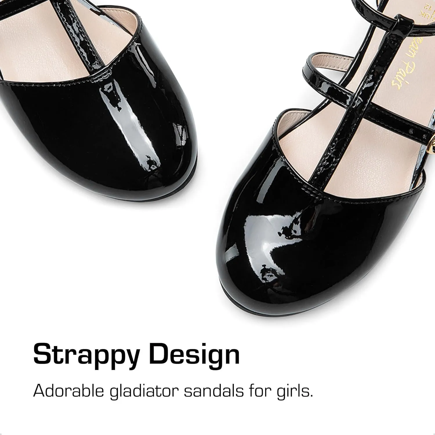 DREAM PAIRS Girls Dress Shoes Mary Jane Flats for Little Girls Party Shoes with T Strap