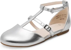 DREAM PAIRS Girls Dress Shoes Mary Jane Flats for Little Girls Party Shoes with T Strap