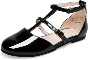 DREAM PAIRS Girls Dress Shoes Mary Jane Flats for Little Girls Party Shoes with T Strap