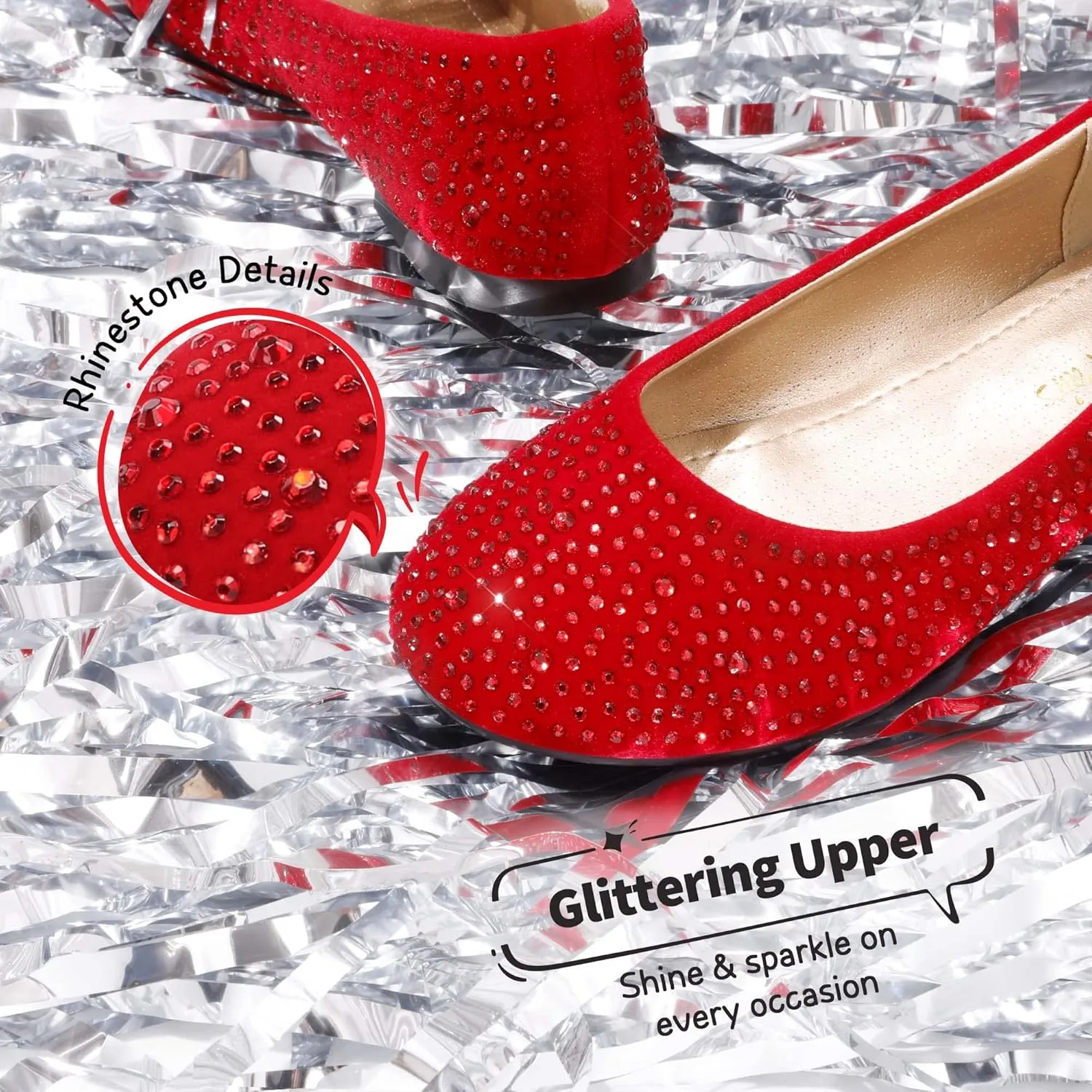 DREAM PAIRS Girls Dress Shoes Slip on Ballerina Flats for Wedding/Party