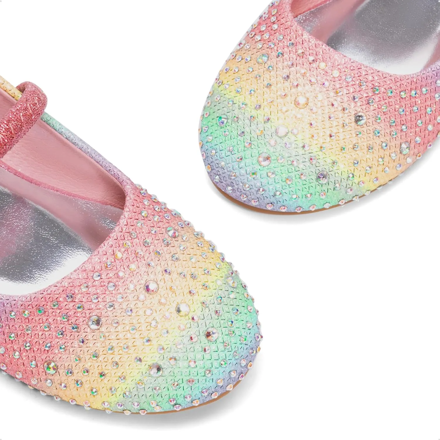 DREAM PAIRS Girls Mary Jane Rhinestone Dress Shoes Slip On Ballet Toddler Flats for Party, Wedding, Christmas