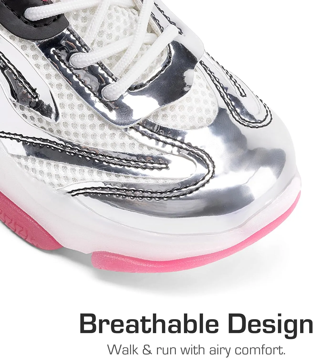 DREAM PAIRS Kids Girls Sneakers Jelly Sole Lace up Shoes Lightweight Walking Shoes for Girls Boys