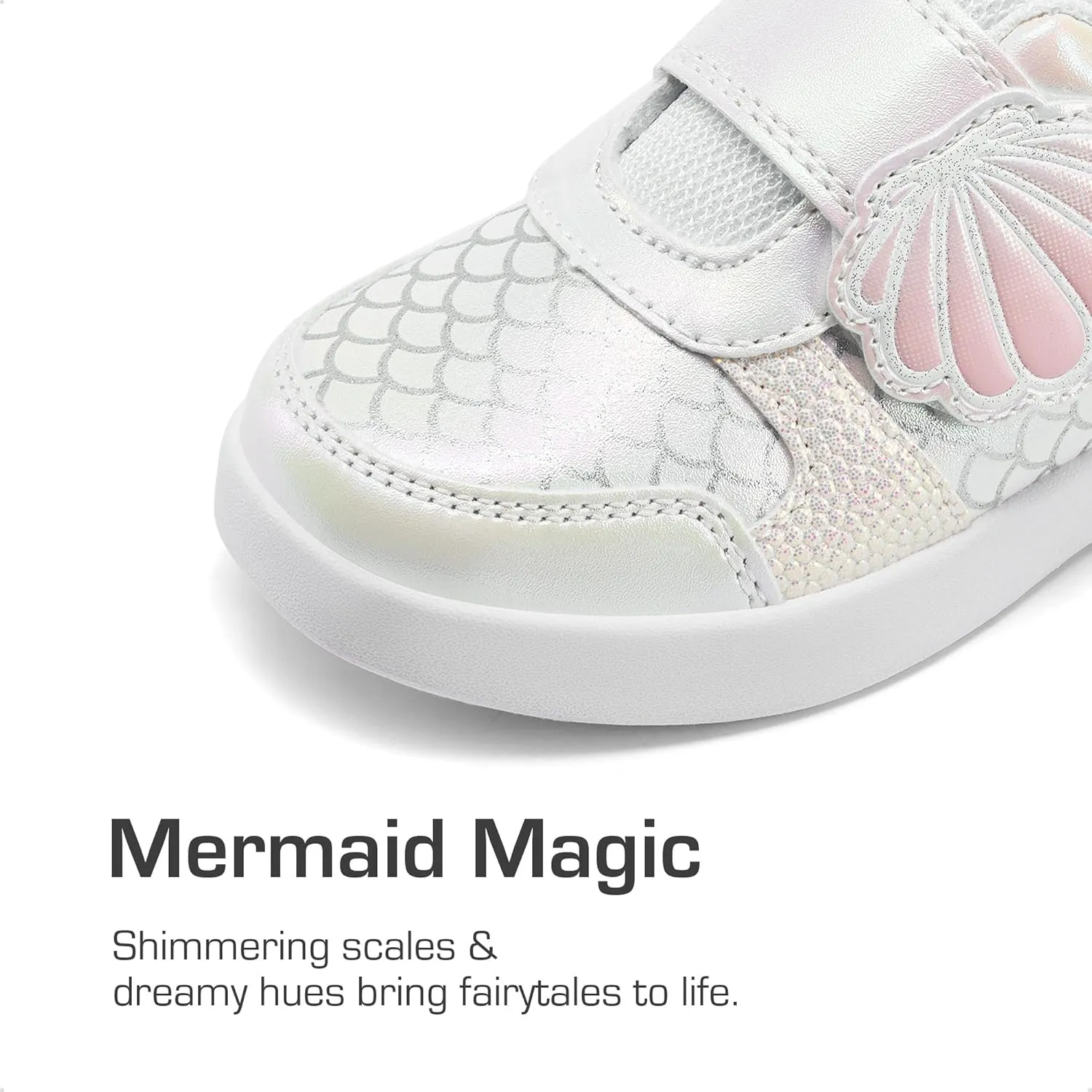 DREAM PAIRS Toddler Girls Sneakers Sparkly Shiny Lightweight Comfortable Hook and Loop Casual Walking Little Kids Shoes