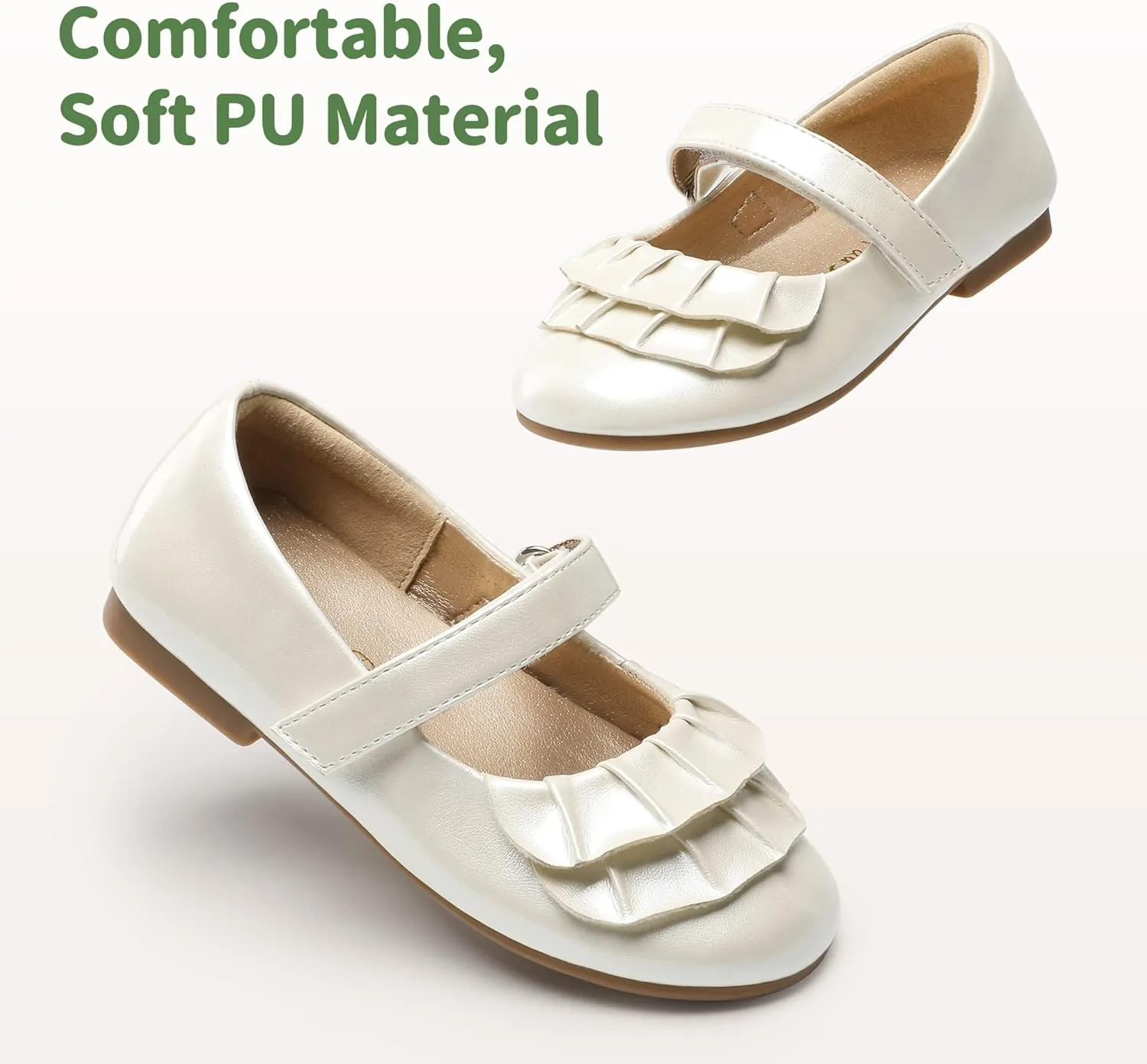 DREAM PAIRS Toddler Little Girls Mary Jane Ballet Flats Flower Girl Dress Shoes for Wedding Party School