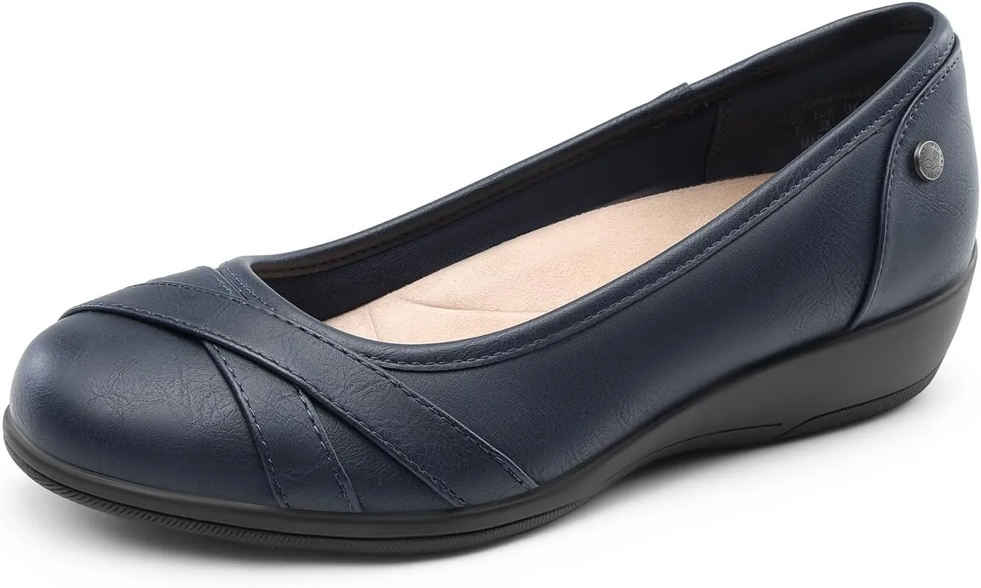 DREAM PAIRS Women's Ballet Flats Business Office Work Dress Shoes Comfortable Dressy Flats for Women