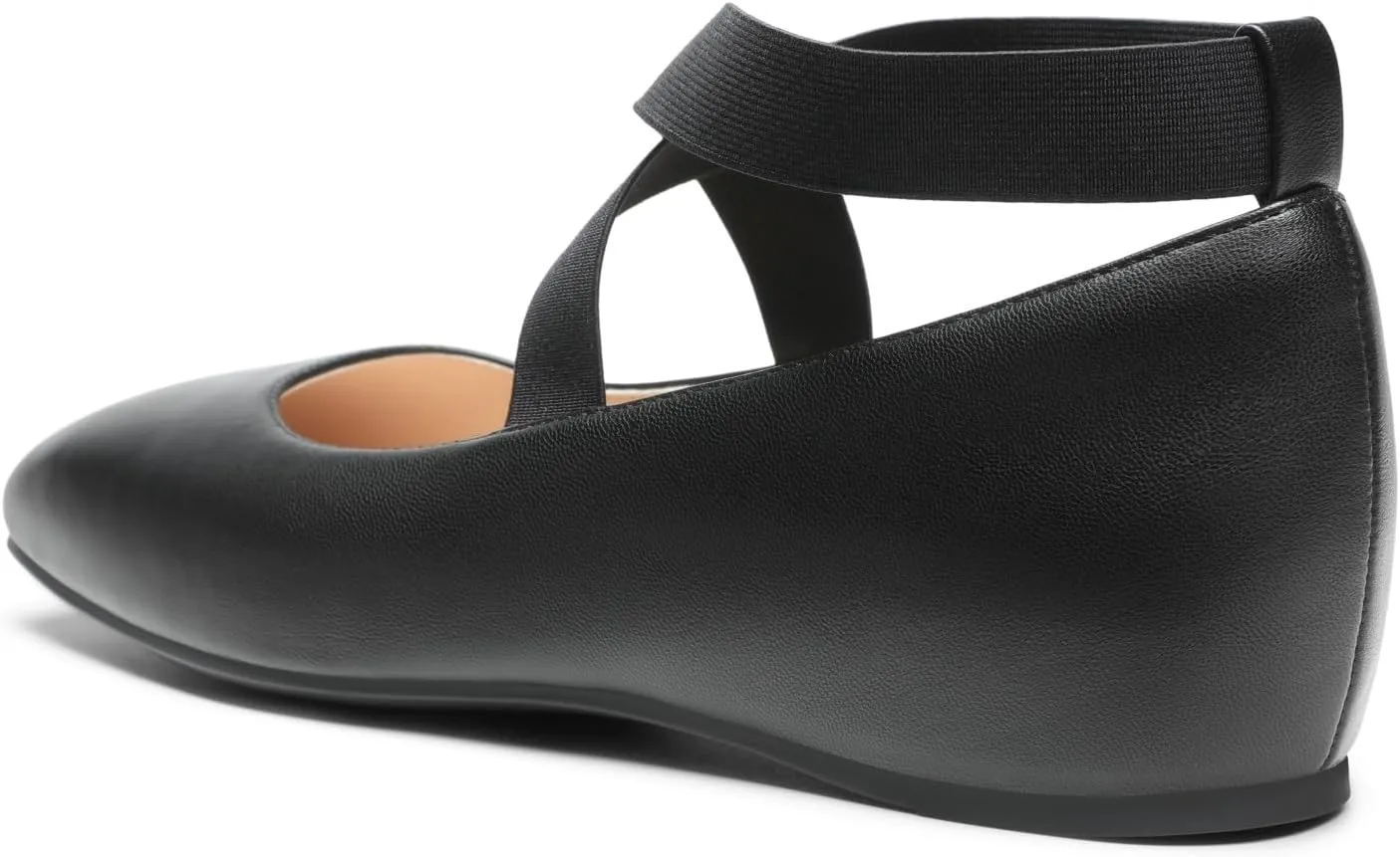 DREAM PAIRS Women's Ballet Flats, Comfortable Slip-On Square Toe Dress Shoes with Elastic Ankle Straps