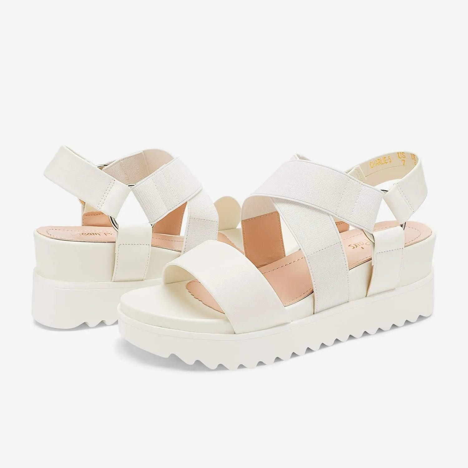 DREAM PAIRS Women’s Open Toe Ankle Strap Platform Wedge Sandals