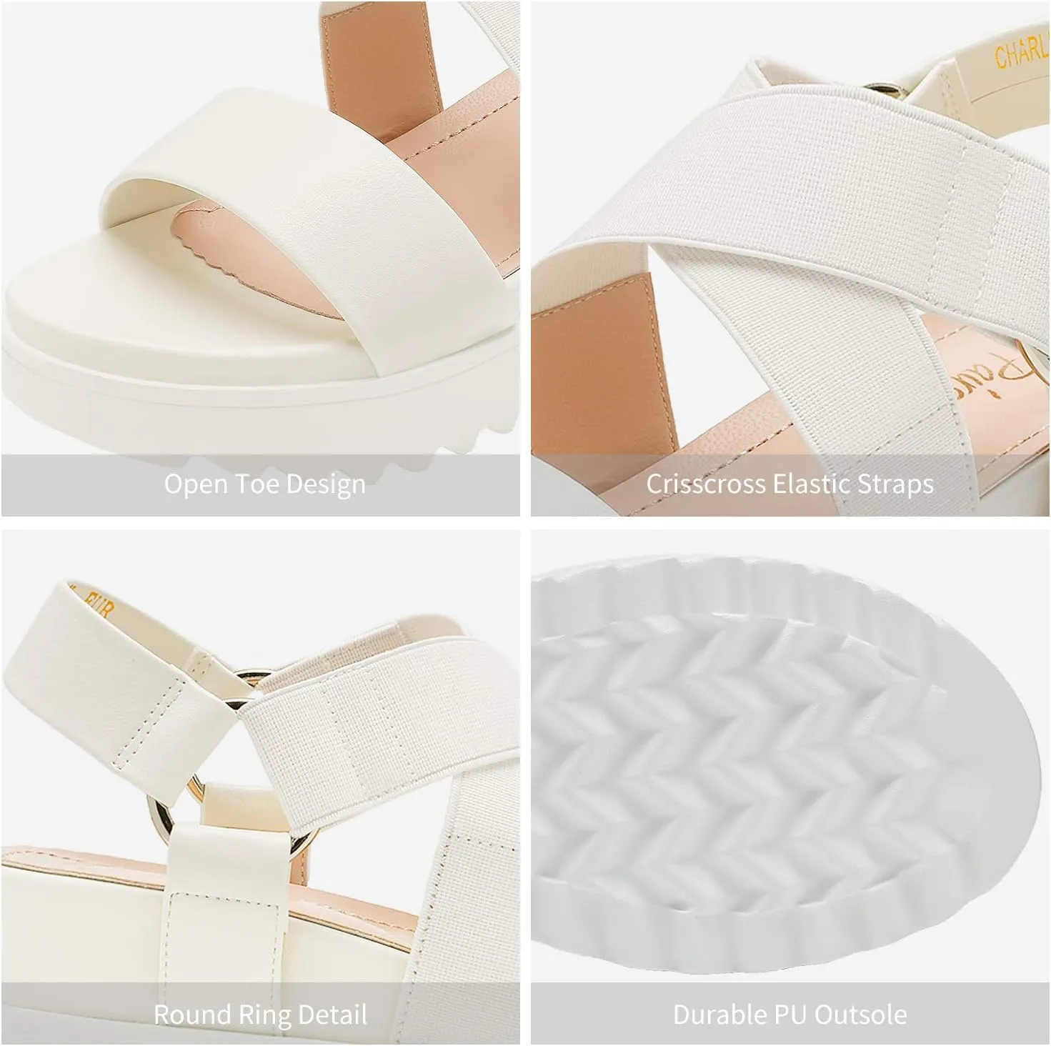 DREAM PAIRS Women’s Open Toe Ankle Strap Platform Wedge Sandals