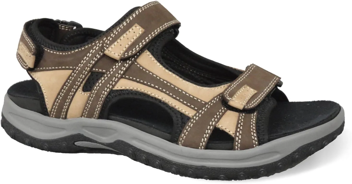 Drew Shoe Mens Warren Leather Open Toe Sport Sandals
