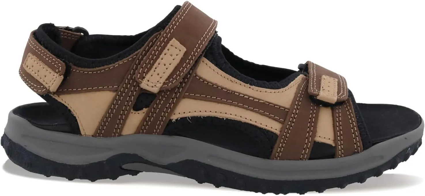 Drew Shoe Mens Warren Leather Open Toe Sport Sandals