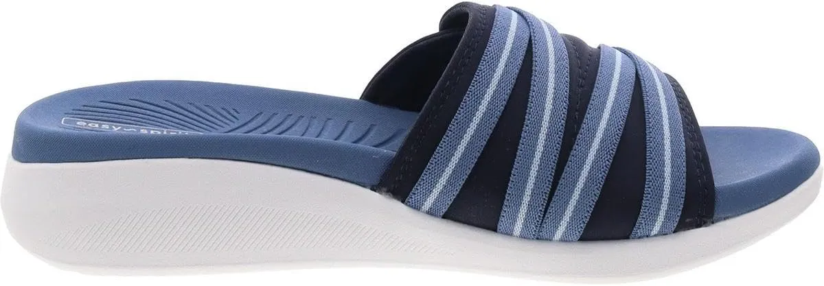 Easy Spirit Womens Wisher 2 Cushioned Footbed Peep-Toe Slide Sandals