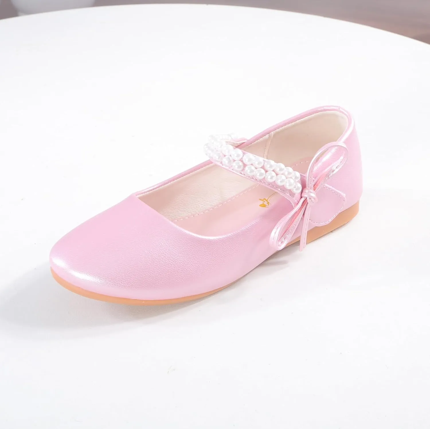 Elegant White Dress Shoes for Girls, Breathable Ballet Flats with Bow Accents - Church, Communion & Formal Occasions