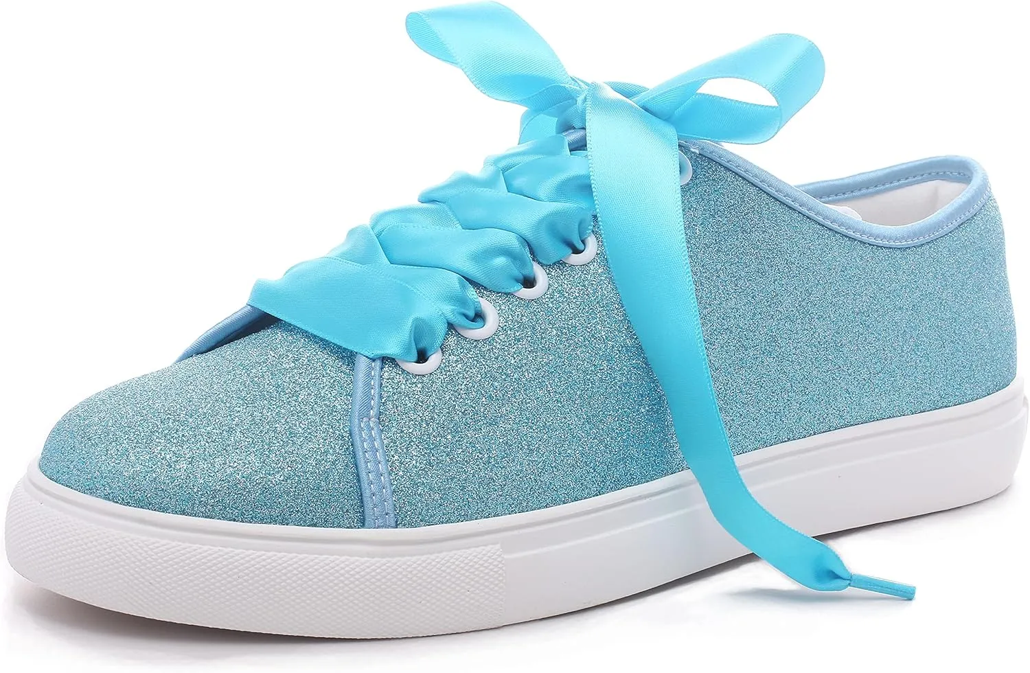 Elivandon 16052 Wedding Shoes Bling Bridal Sneakers Flats Bride Tennis Shoes Shiny Sequin Shoes Sparkly Sneakers