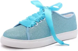 Elivandon 16052 Wedding Shoes Bling Bridal Sneakers Flats Bride Tennis Shoes Shiny Sequin Shoes Sparkly Sneakers
