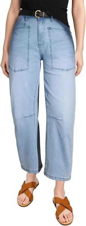 EVALESS Womens Baggy Barrel Jeans High Waisted Wide Leg Boyfriend Denim Ankle Pants