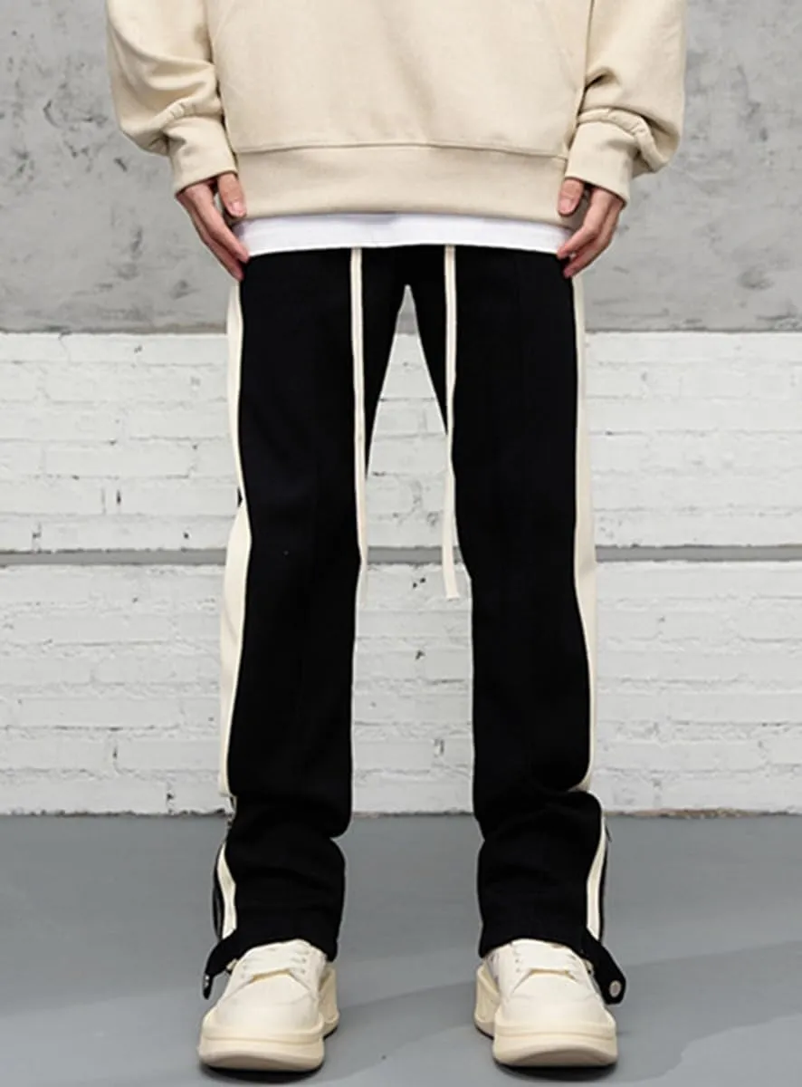 Faux Suede Sweatpants Women Flare Dancing Joggers Men's Patchwork Streetwear Trousers