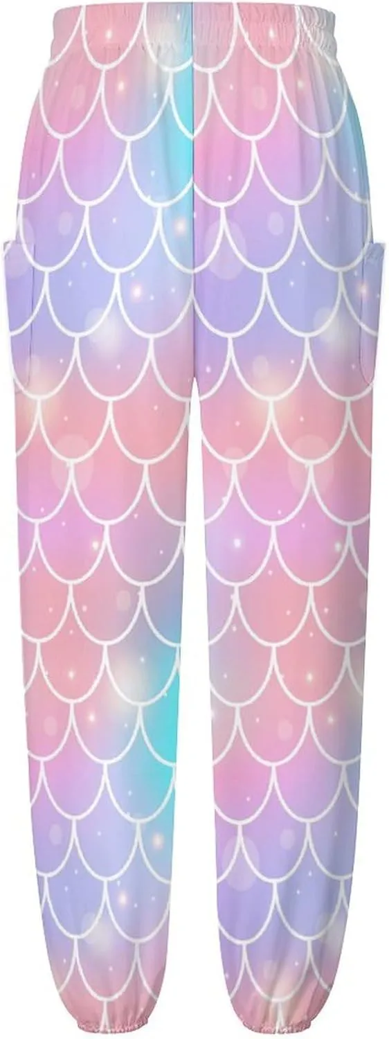 Fish Scales Pattern Yoga Bloomers Womans Hippie Harem Pant Beach Pants Elastic Gym Leggings Loose Casual Sweatpants