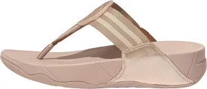 FitFlop DX4323-060 Walkstar Toe-Post Sandals Rose Gold US08