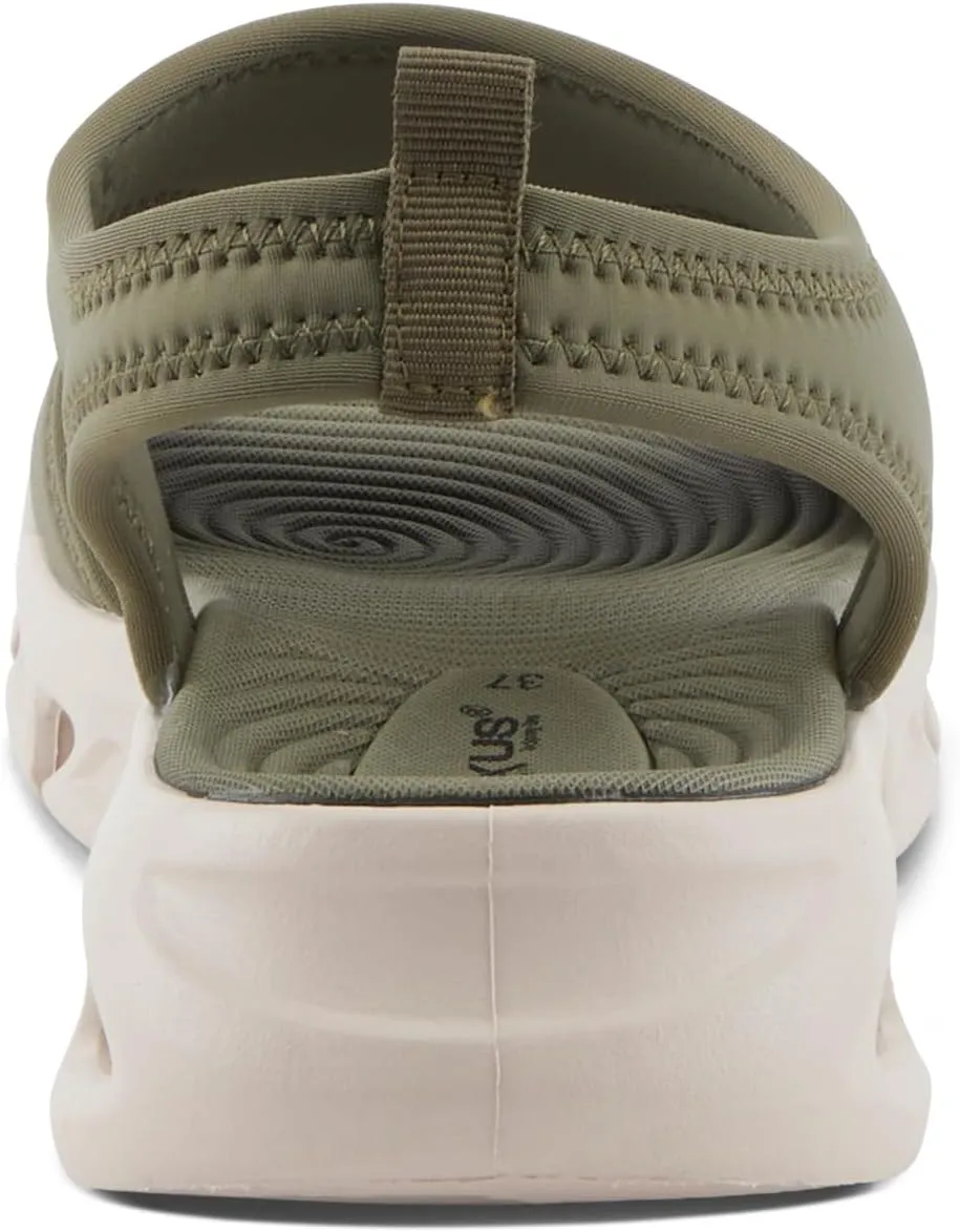 Flexus Women's GUZMAN Ankle Strap Sandals – Lycra Slip-On with Cushioned Footbed and Sporty EVA Outsole