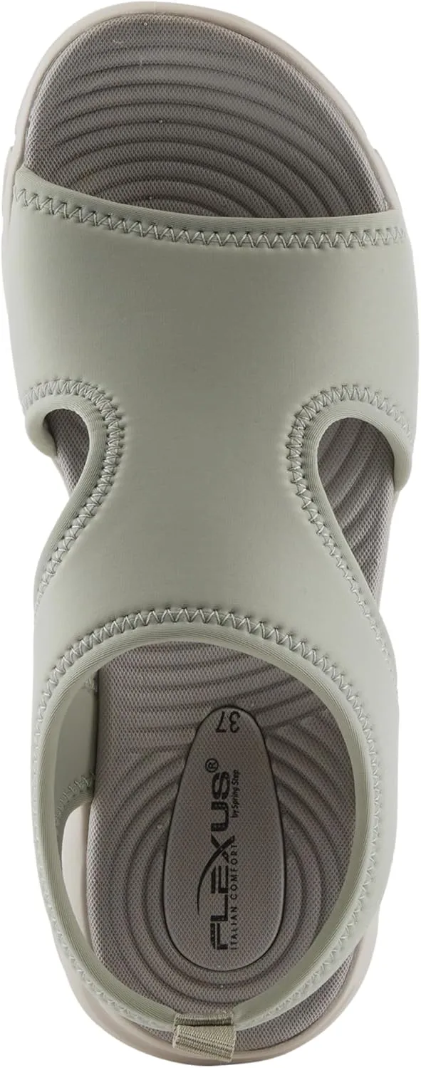 Flexus Women's GUZMAN Ankle Strap Sandals – Lycra Slip-On with Cushioned Footbed and Sporty EVA Outsole
