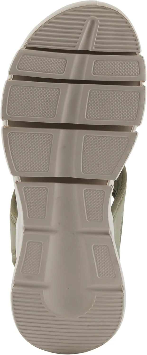 Flexus Women's GUZMAN Ankle Strap Sandals – Lycra Slip-On with Cushioned Footbed and Sporty EVA Outsole