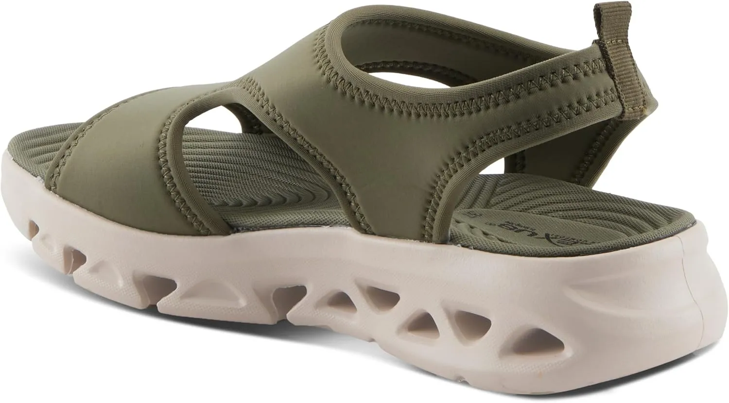 Flexus Women's GUZMAN Ankle Strap Sandals – Lycra Slip-On with Cushioned Footbed and Sporty EVA Outsole