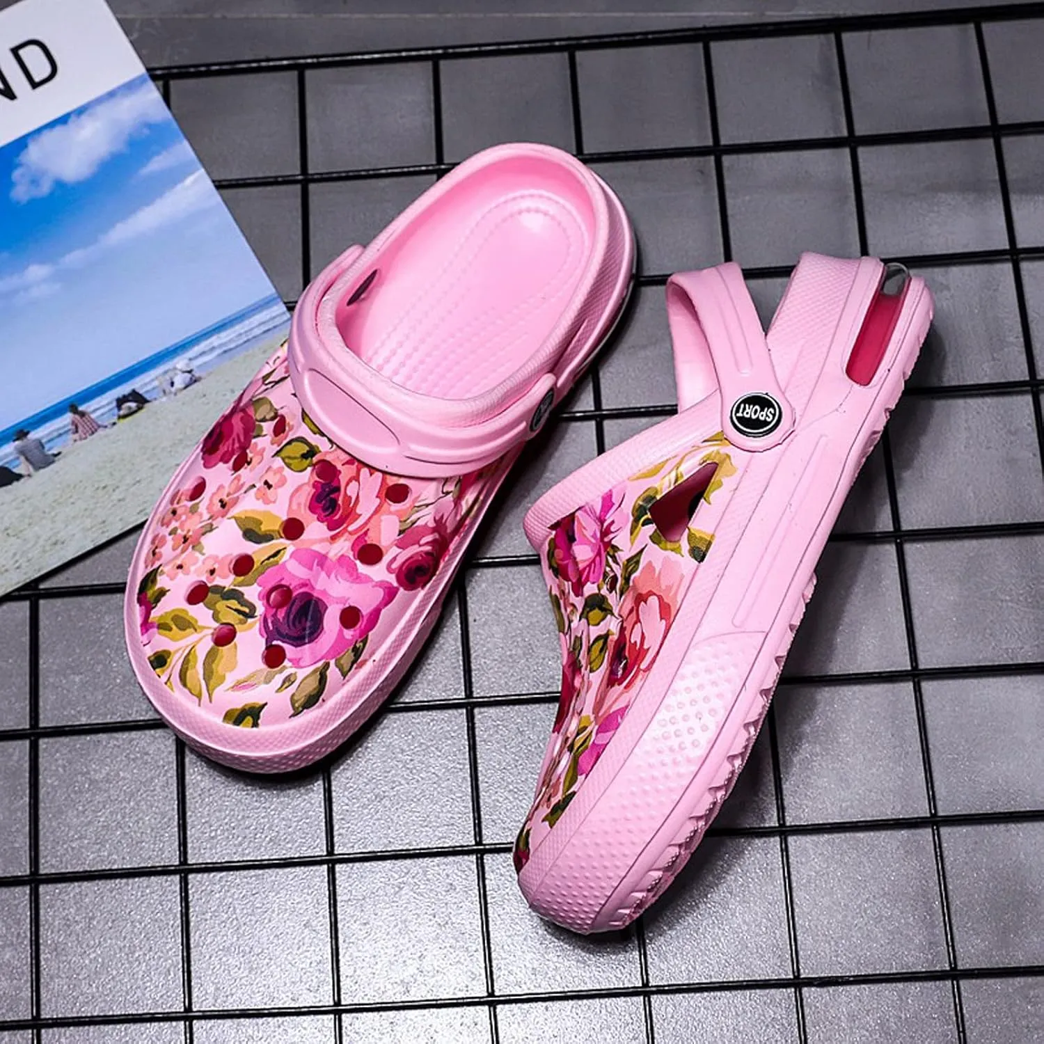 FLIOZY Mens Womens Garden Clogs Summer Garden Shoes Lightweight Beach Slippers Pool Water Sandals Indoor Outdoor Non Slip Clogs Sandals