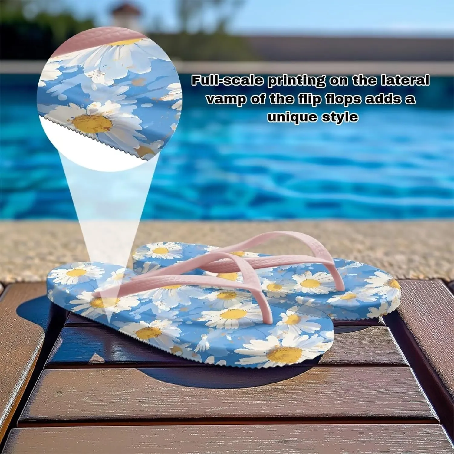 Flip Flops For Women Non-Slip Bathroom Shower Shoes Fashion Cushion EVA Indoor and Outdoor Sandals Size US 5.5-9.5