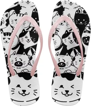 Flip Flops For Women Non-Slip Bathroom Shower Shoes Fashion Cushion EVA Indoor and Outdoor Sandals Size US 5.5-9.5